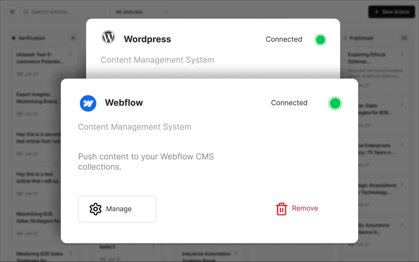 Multi-platform publishing interface