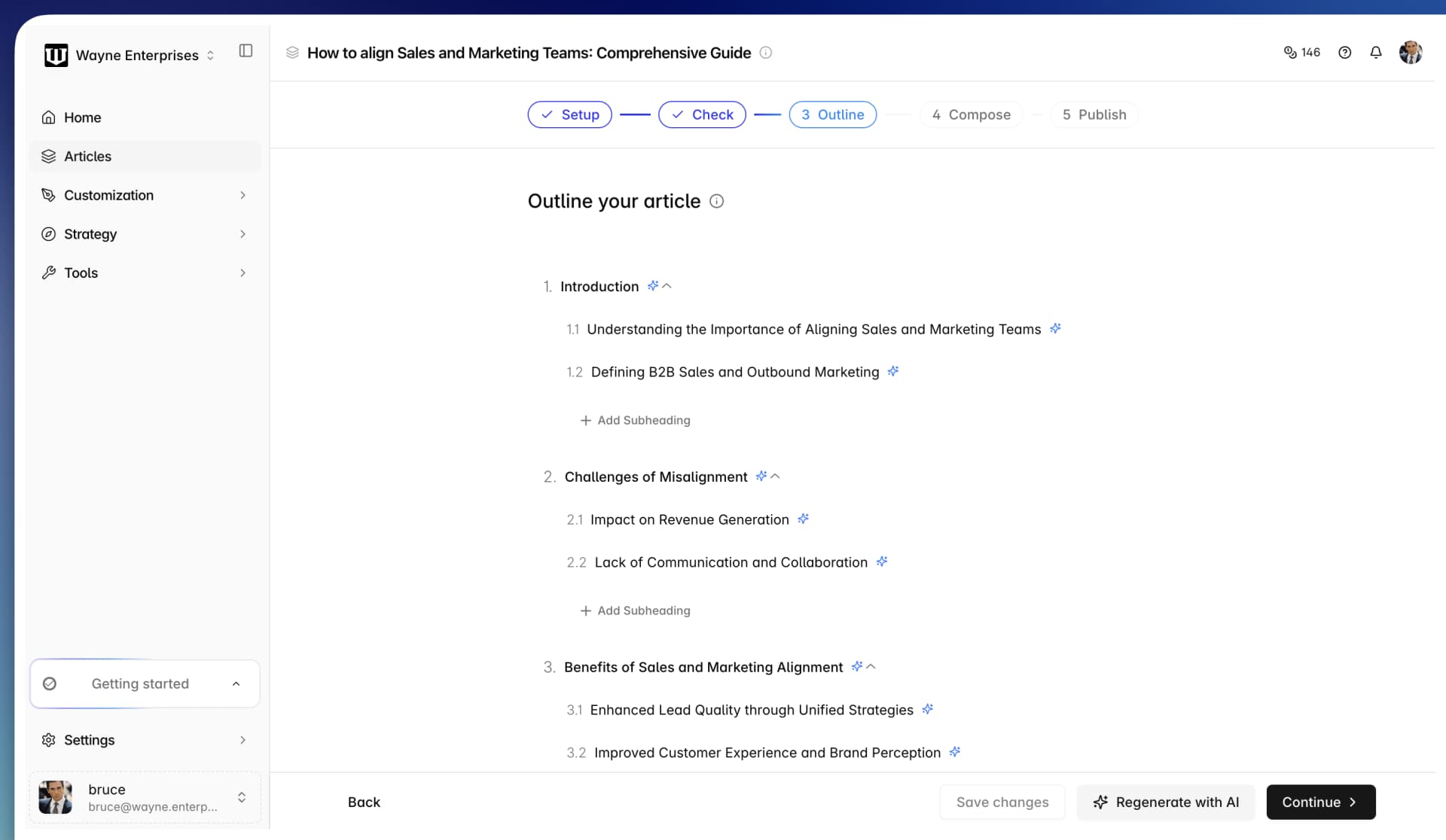 Content Outline & Structure Creation