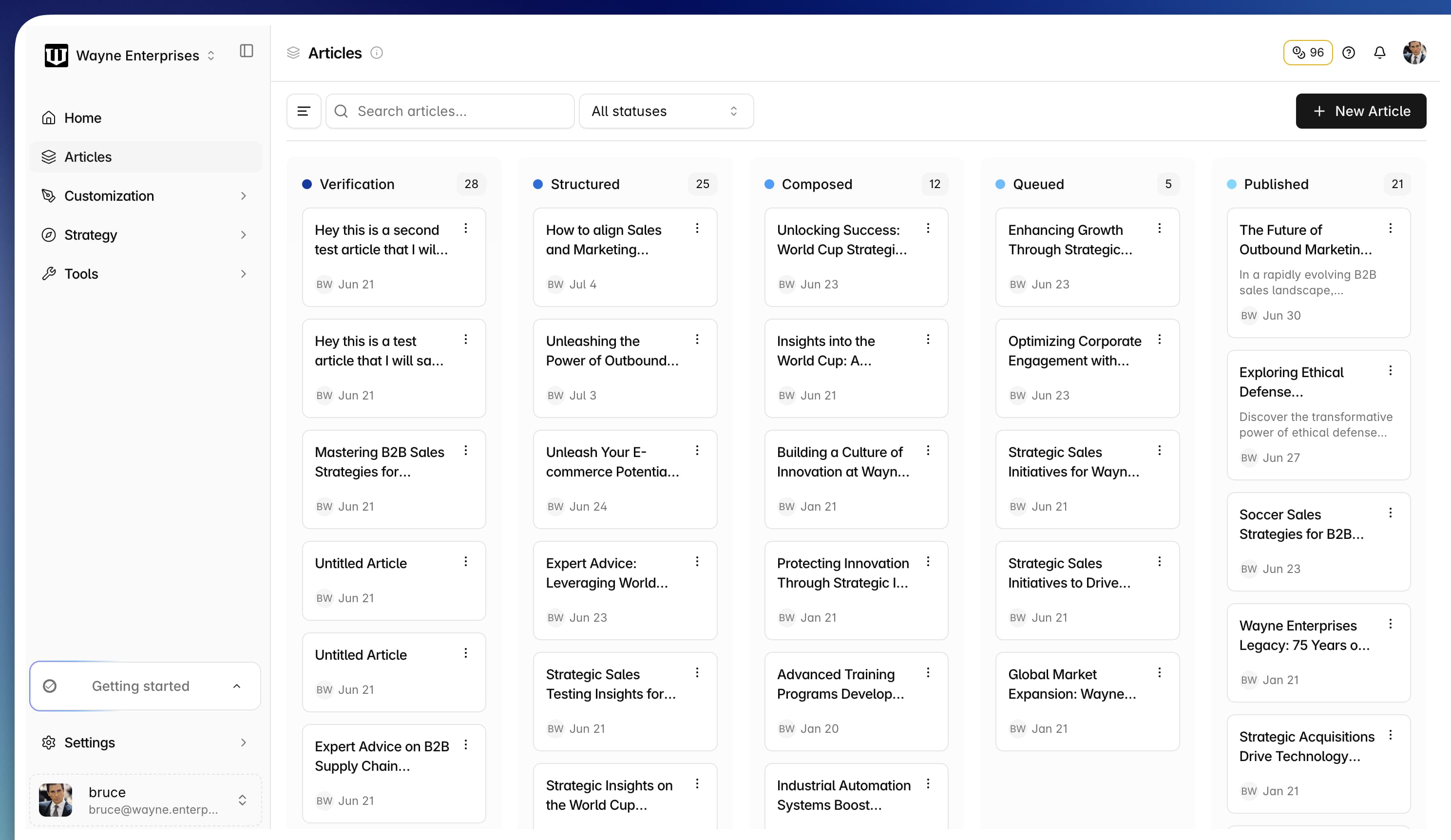 Airticler platform screenshot